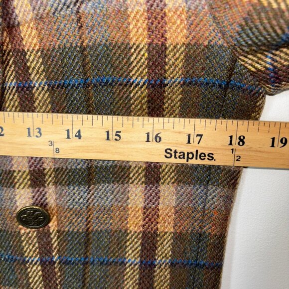 Vintage Evan Picone Tweed Double Breasted Blazer Size 4 Brown Plaid Wool Jacket - Picture 11 of 16